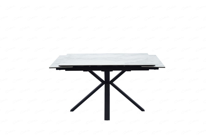 Amari SMALL Extending Table - Grey Ceramic Marble