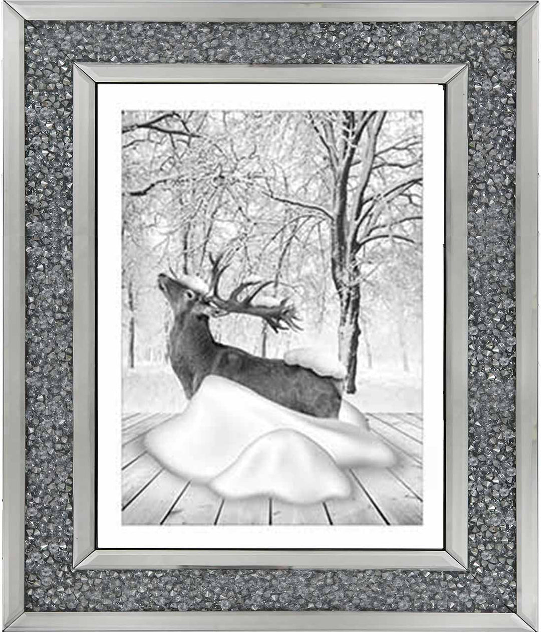 AN749-B&W Dear on Winter Snow l