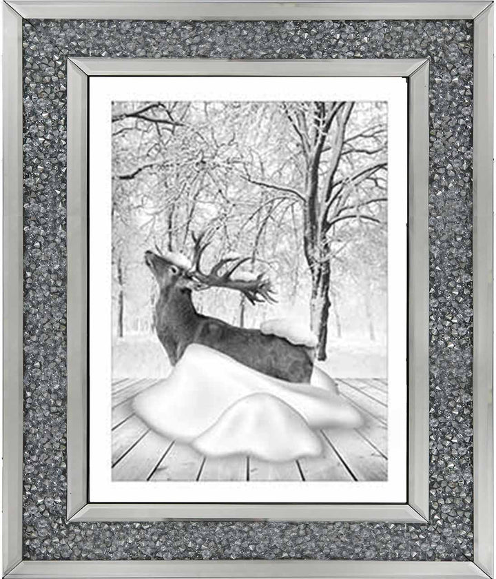 AN749-B&W Dear on Winter Snow l