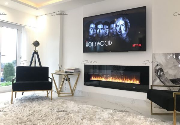 Aurora Insert Fire - 72'' - Black