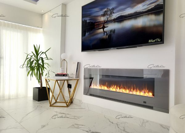 Aurora Insert Fire - 72'' - Grey
