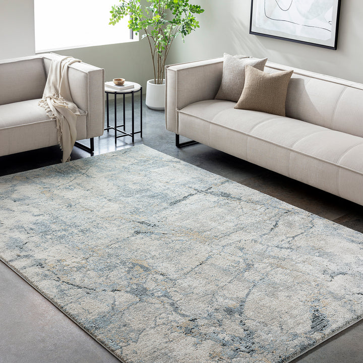Avellino Abstract Modern Marble High Pile Rug