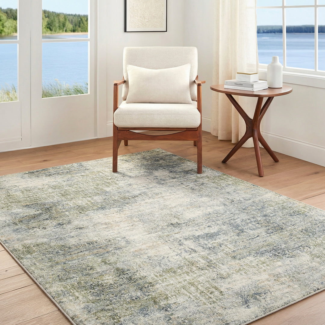 Stylish Avellino Abstract Modern Marble High Pile Rug