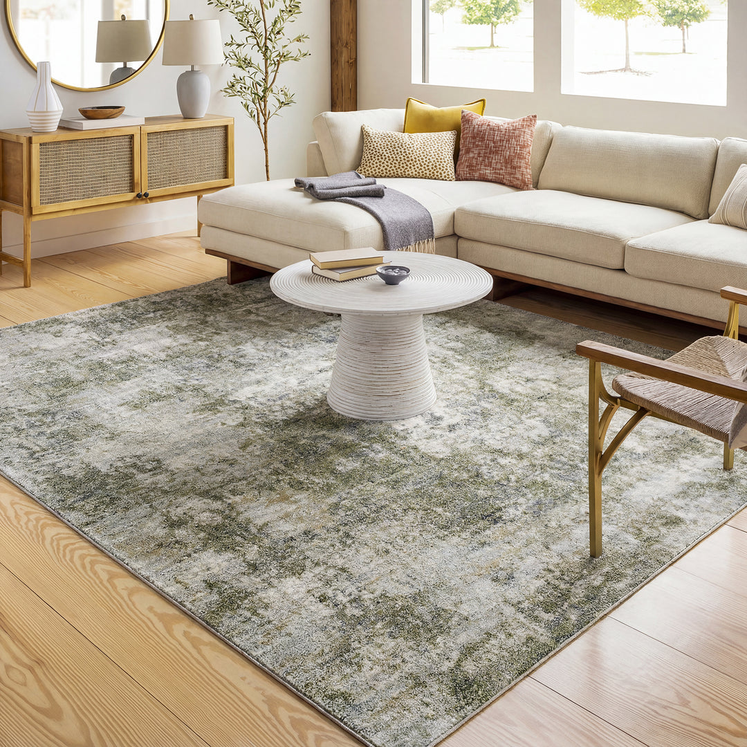 Refined Avellino Abstract Modern Marble High Pile Rug