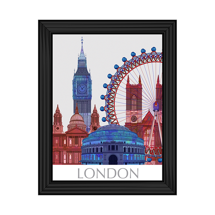 CY049 London Landmarks , Red Blue
