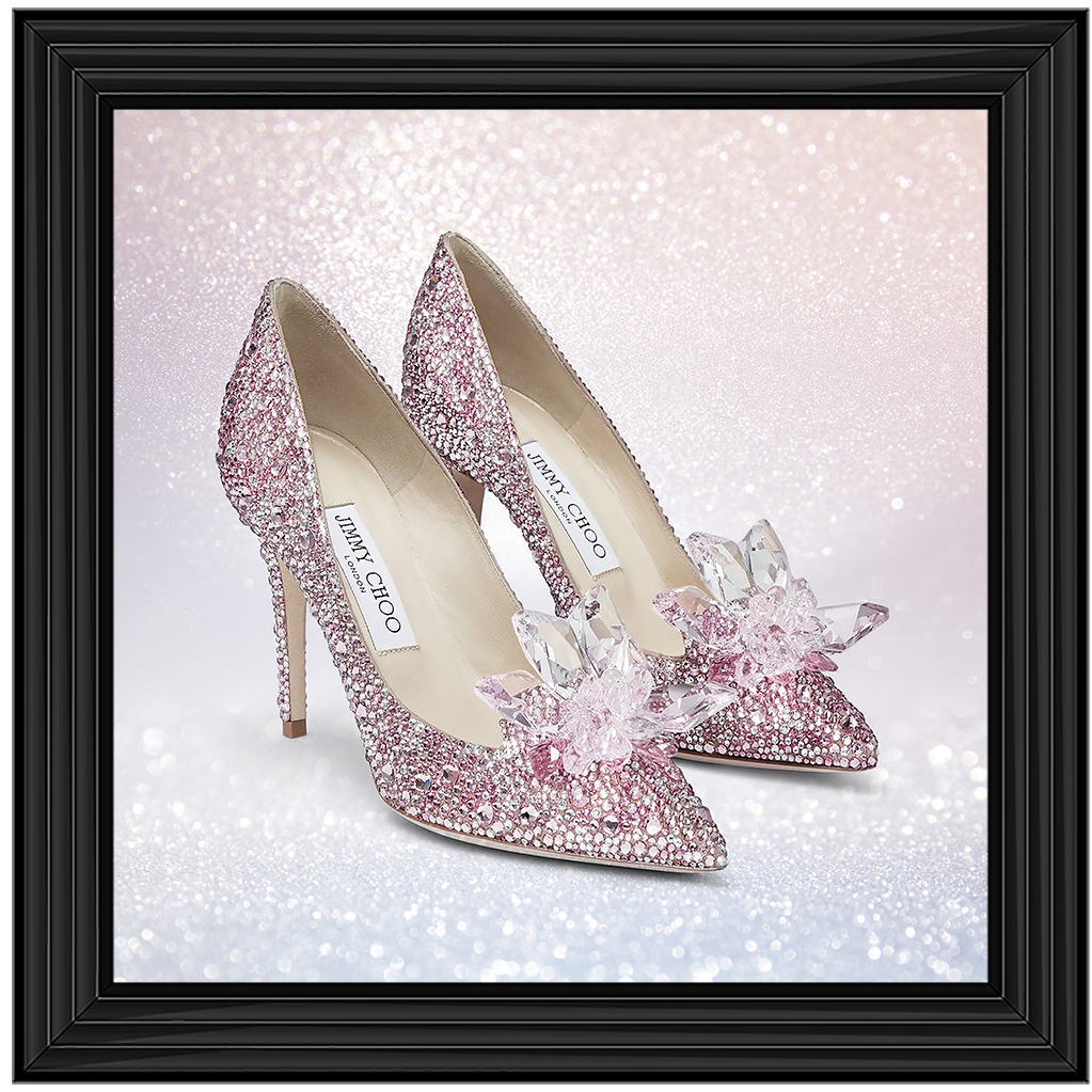 FS271 Pink sparkly high heels