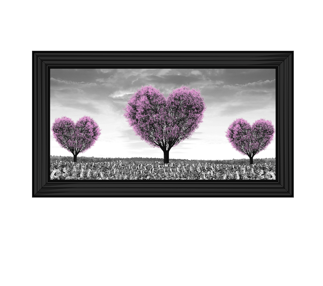 Pink heart trees