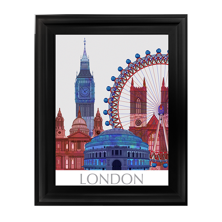 CY049 London Landmarks , Red Blue