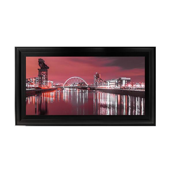 CY028 View along the river Clyde at night