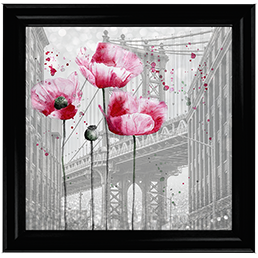 FL047 Floral design over Brooklyn Bridge