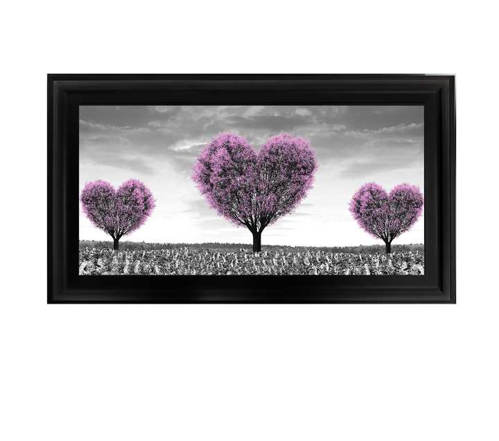 Pink heart trees