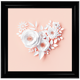 FL007 White paper 3d flowers nude pink