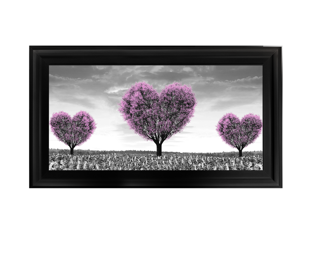 Pink heart trees