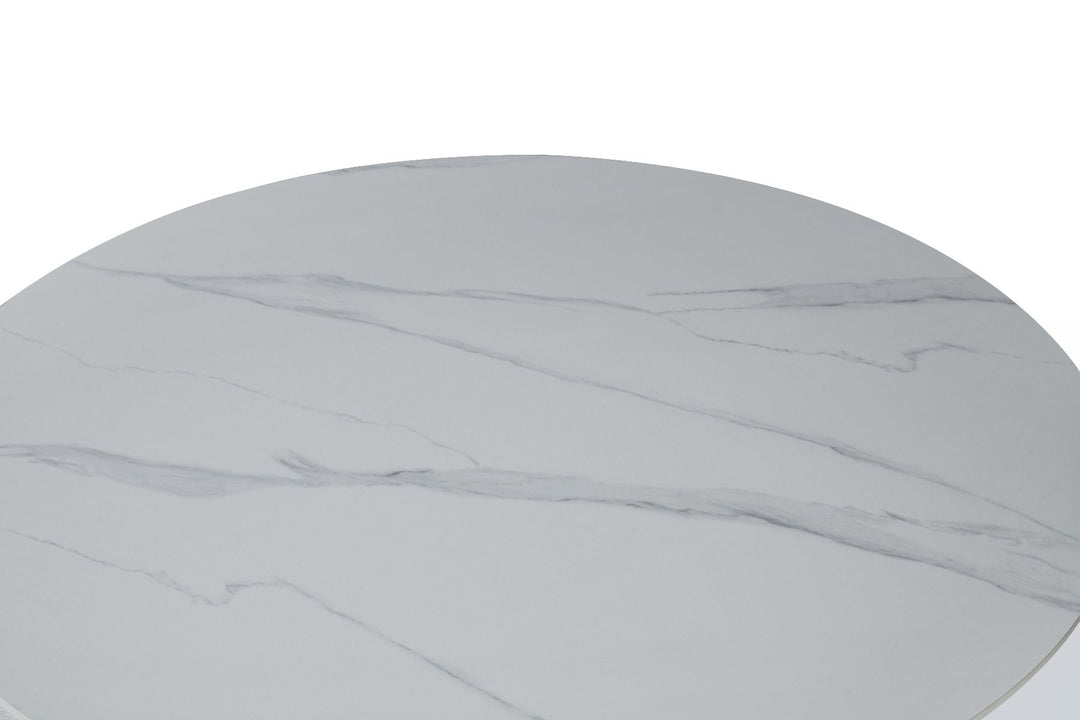 Casa Black & White Round Table - Black & White