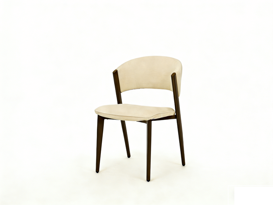 Catello Chair - Walnut & Cream