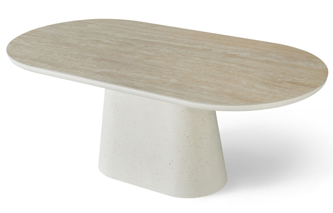 Celine Big Table - Ivory & Travertine