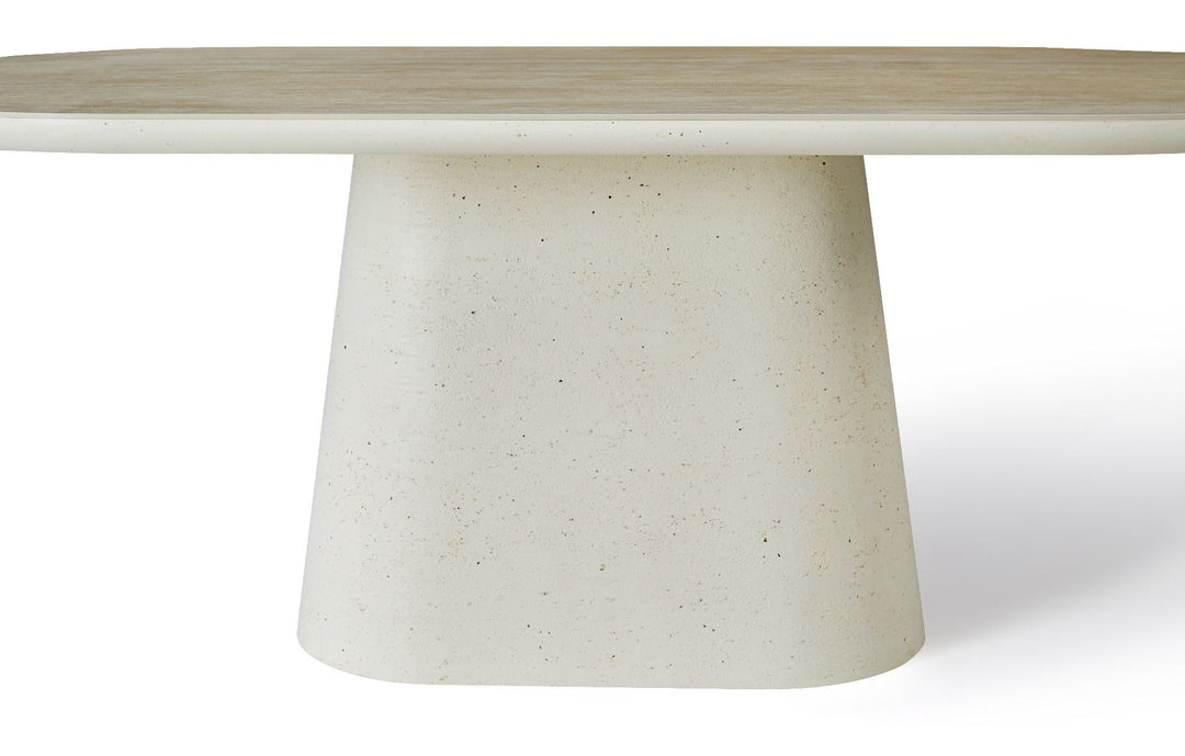 Celine Big Table - Ivory & Travertine