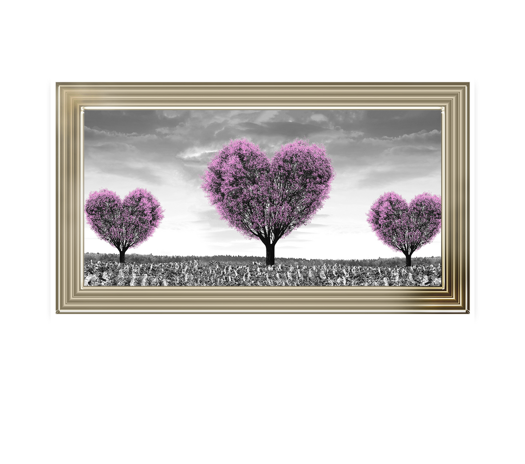 Pink heart trees