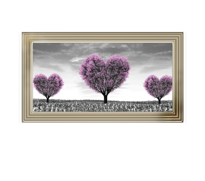 Pink heart trees