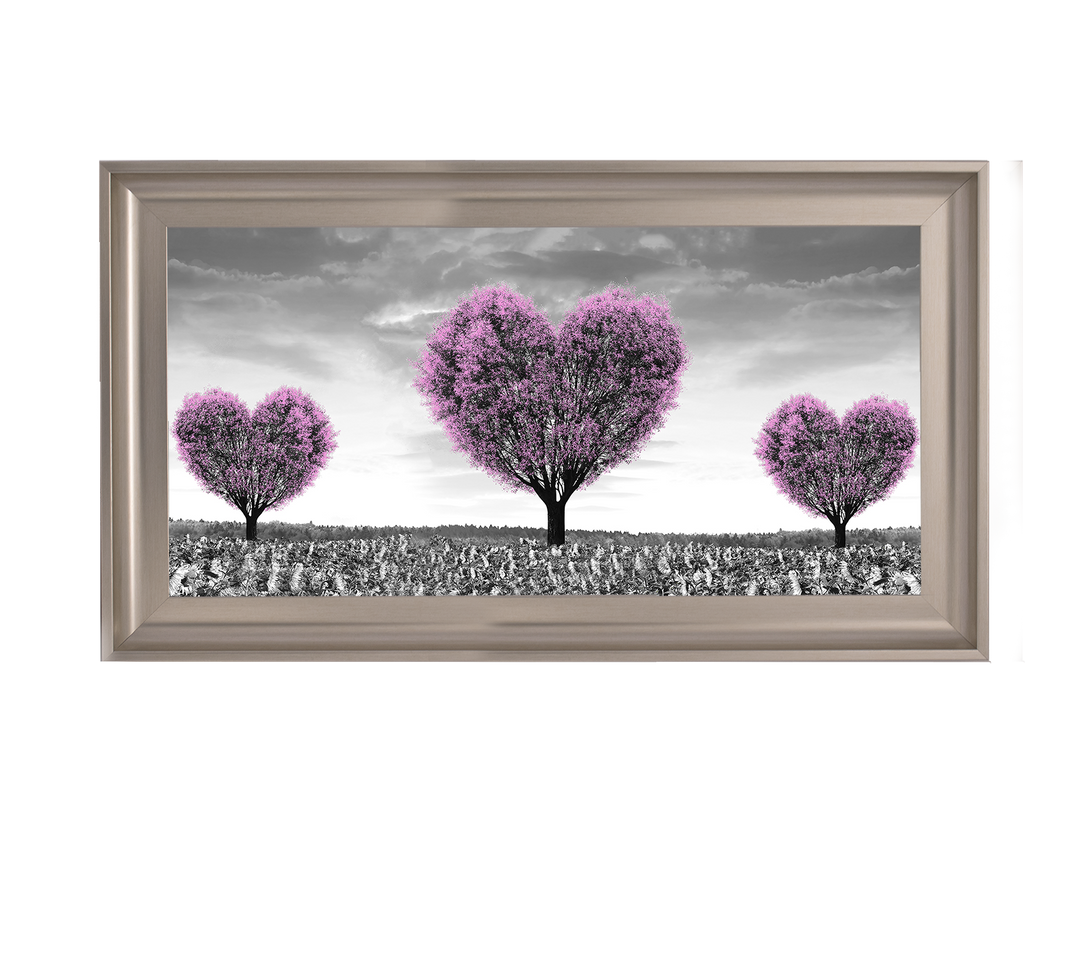 Pink heart trees