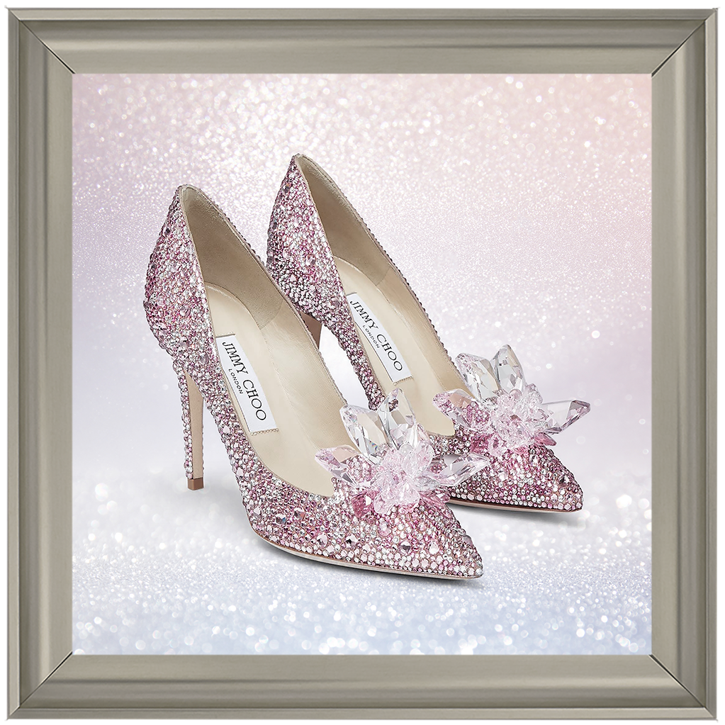 FS271 Pink sparkly high heels