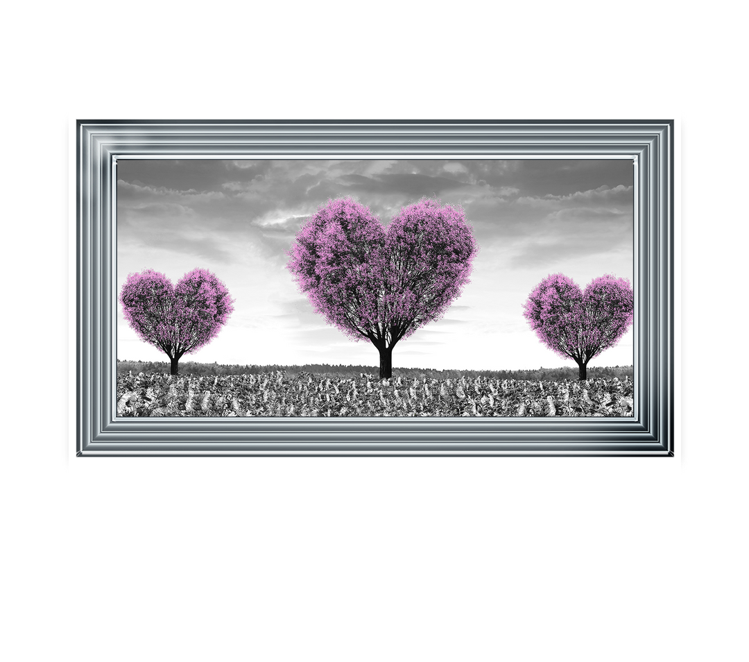 Pink heart trees