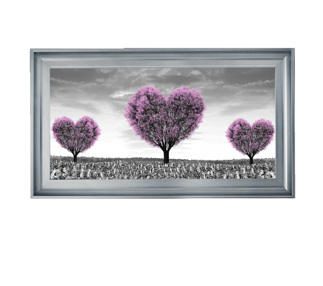 Pink heart trees