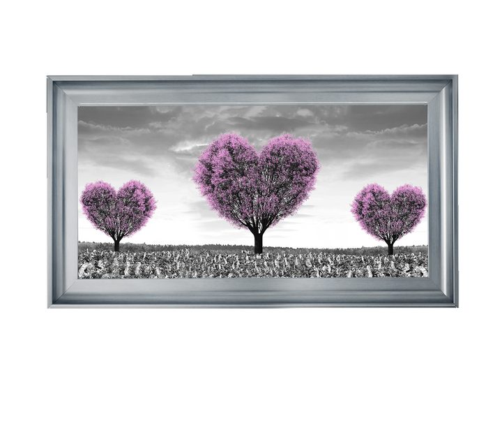 Pink heart trees