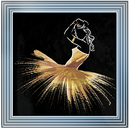FG070 Golden Dress Puff