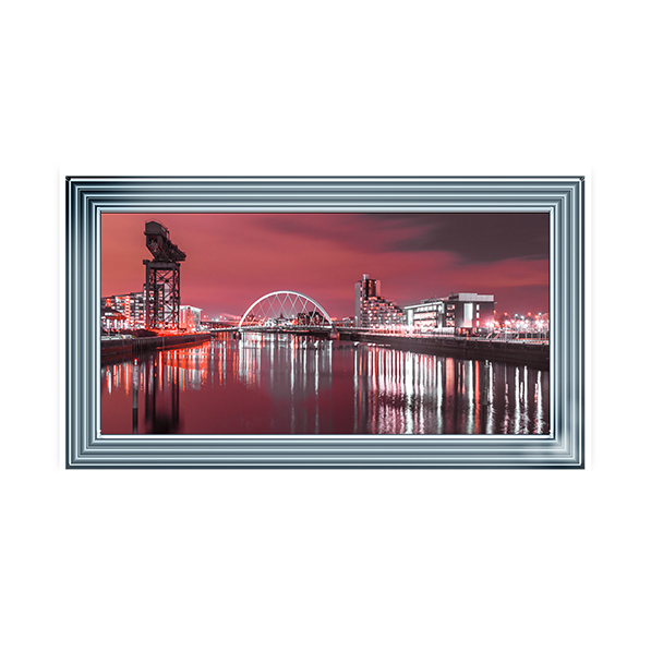 CY028 View along the river Clyde at night