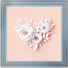 FL007 White paper 3d flowers nude pink