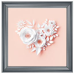 FL007 White paper 3d flowers nude pink