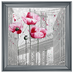 FL047 Floral design over Brooklyn Bridge