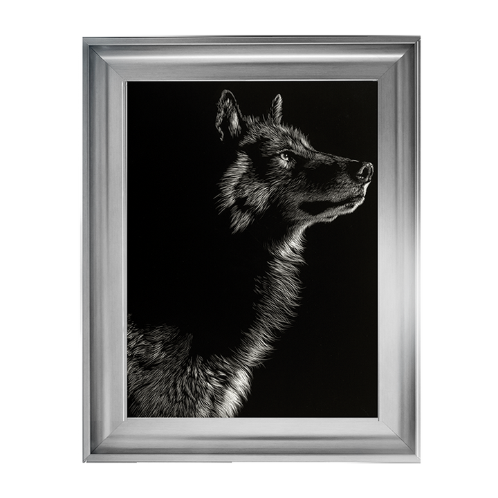 Scratchboard Wolf II