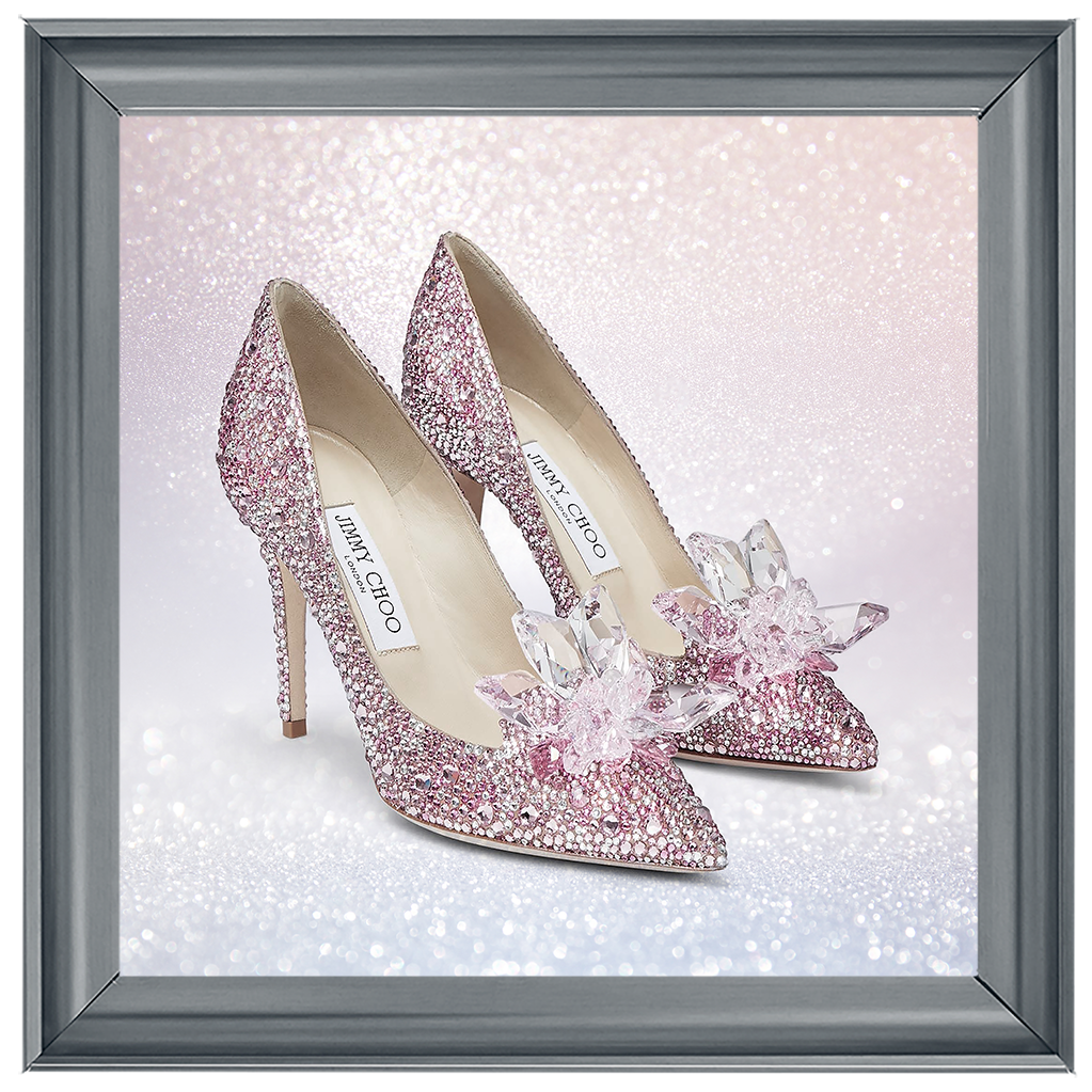 FS271 Pink sparkly high heels