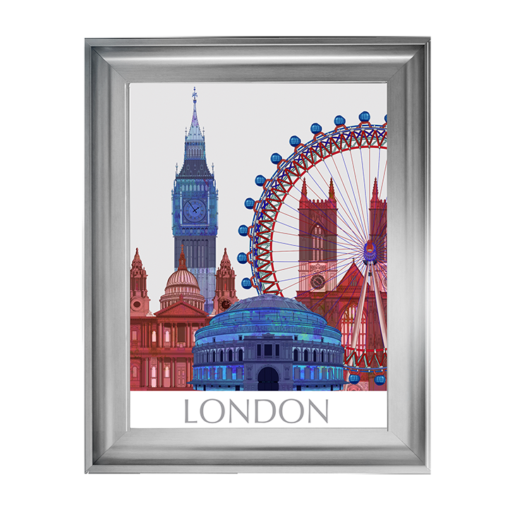 CY049 London Landmarks , Red Blue
