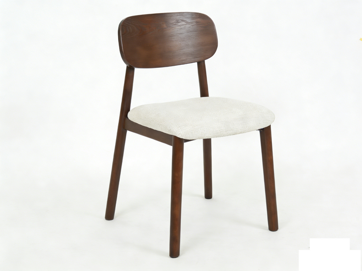 Clara Chair - Walnut & Cream
