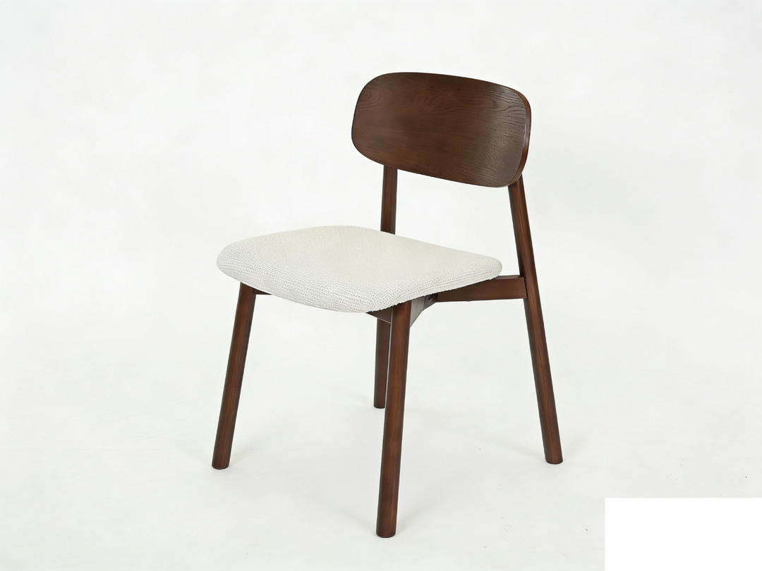 Clara Chair - Walnut & Cream