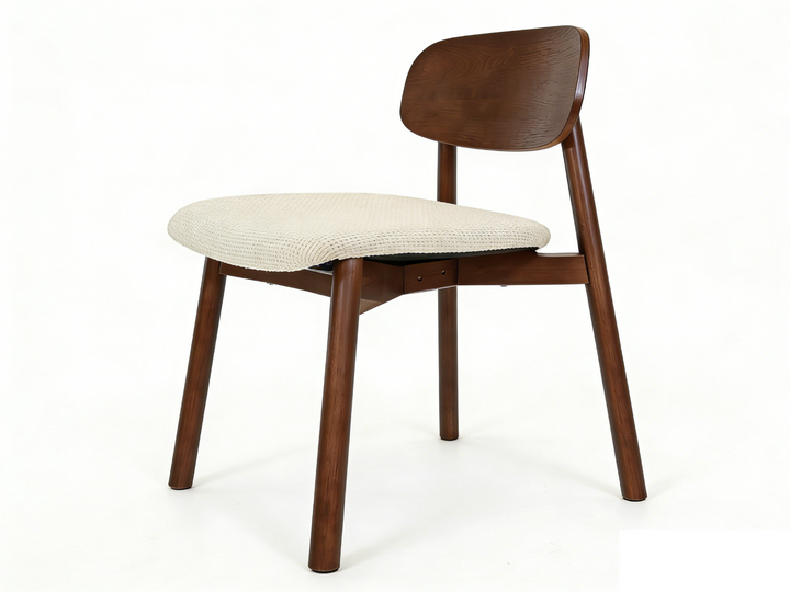 Clara Chair - Walnut & Cream