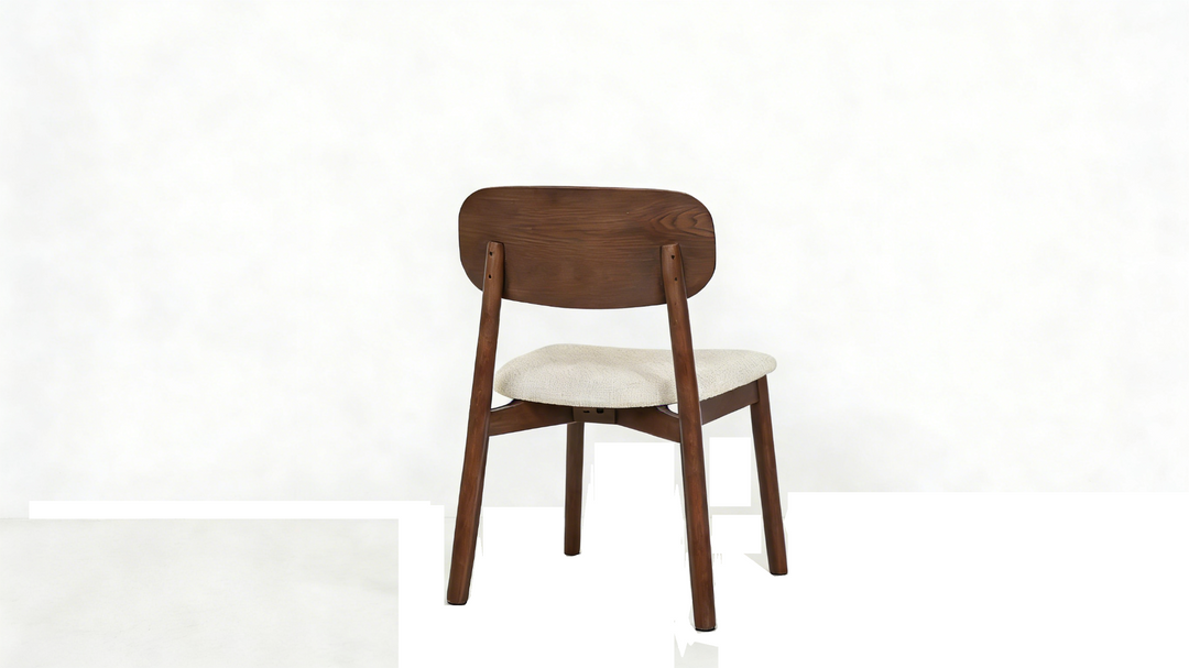 Clara Chair - Walnut & Cream