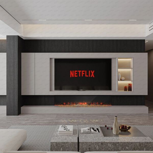 Clarendon Borderless Glass Fire - 80'' - Black