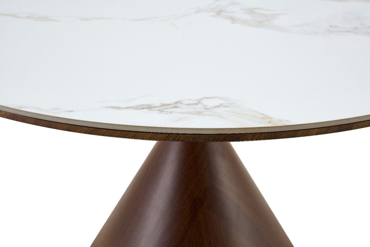 Corteo Table - Walnut & White / Sunset Cloud Vein