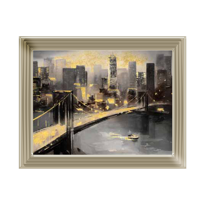Gold leaf cityscape
