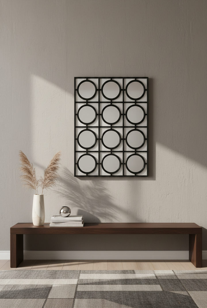 Telese Black Decorative Wall Mirror