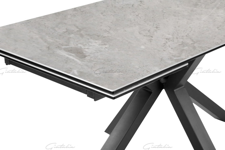 Amari BIG Extending Table - Grey Ceramic Marble