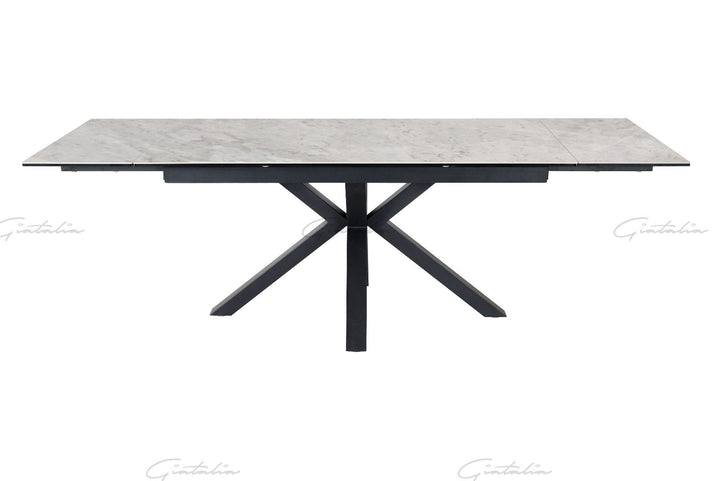 Amari BIG Extending Table - Grey Ceramic Marble