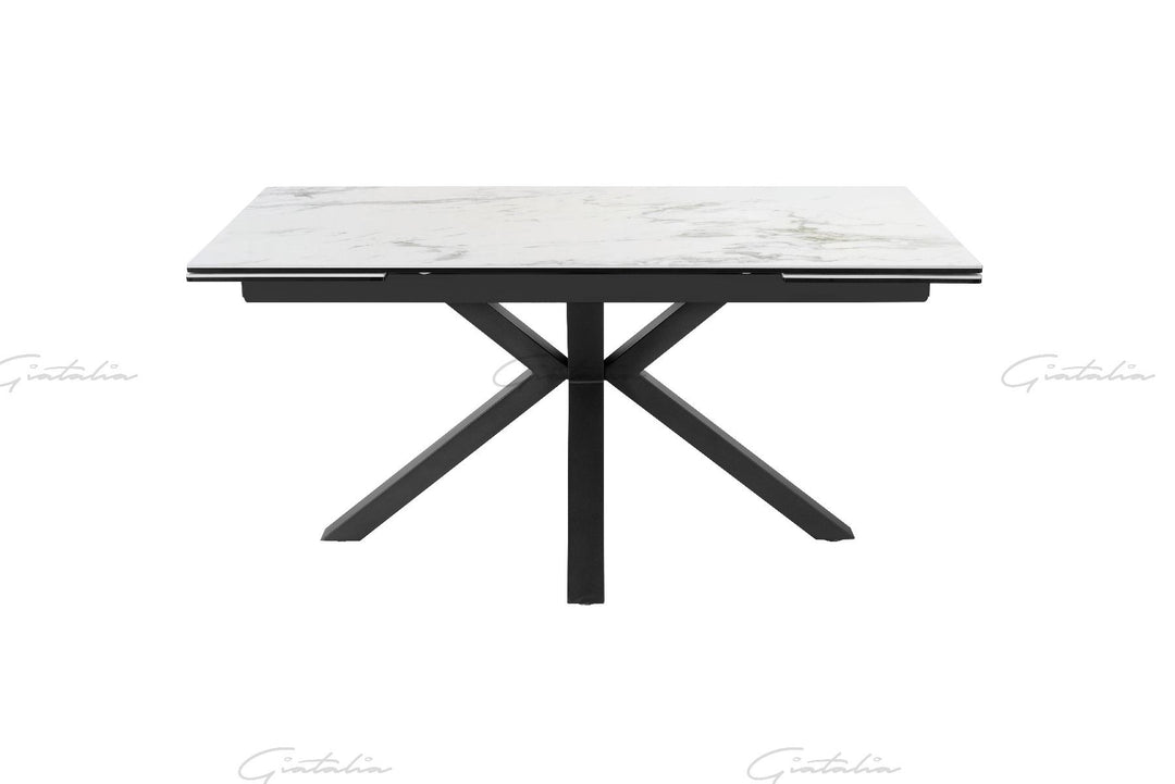 Amari BIG Extending Table - White Ceramic Marble