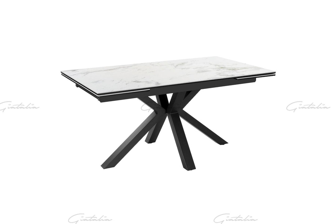 Amari BIG Extending Table - White Ceramic Marble