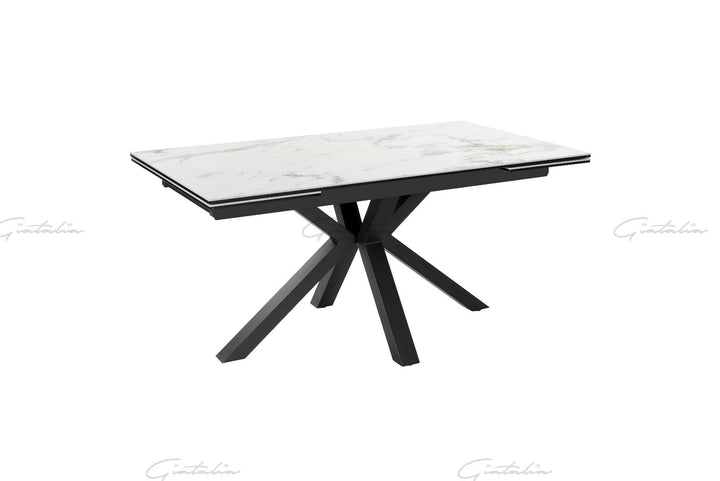 Amari BIG Extending Table - White Ceramic Marble
