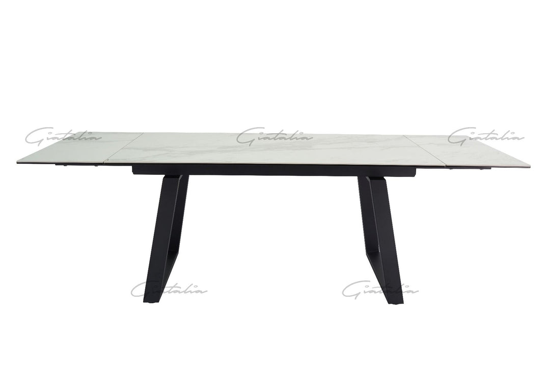 Dante Extending Table - White Ceramic